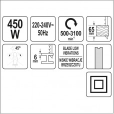 YT-82274 YATO Fierastrau pendular, putere 450 W..